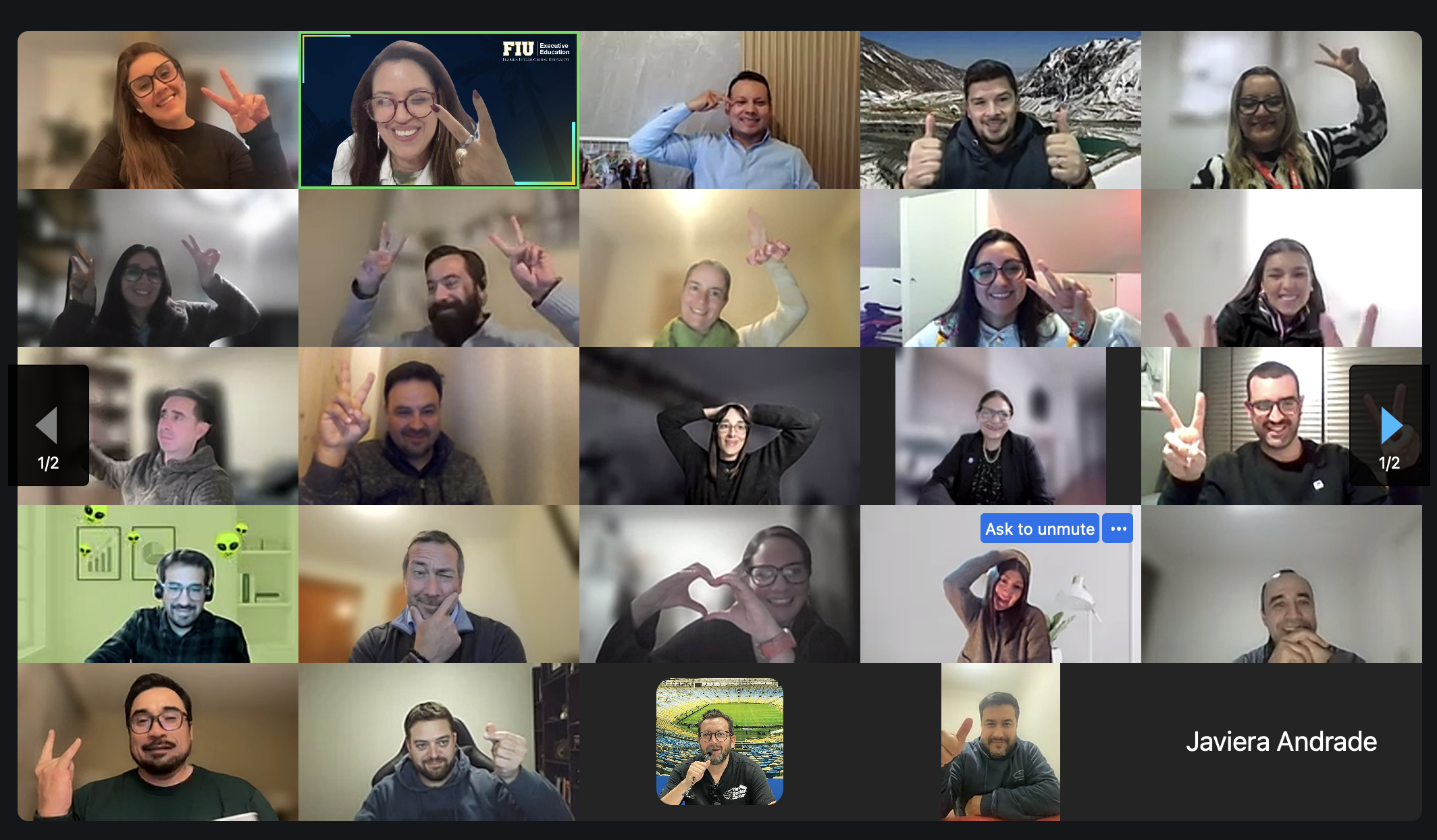 Professionals participating in a live Agile Transformation Academy class