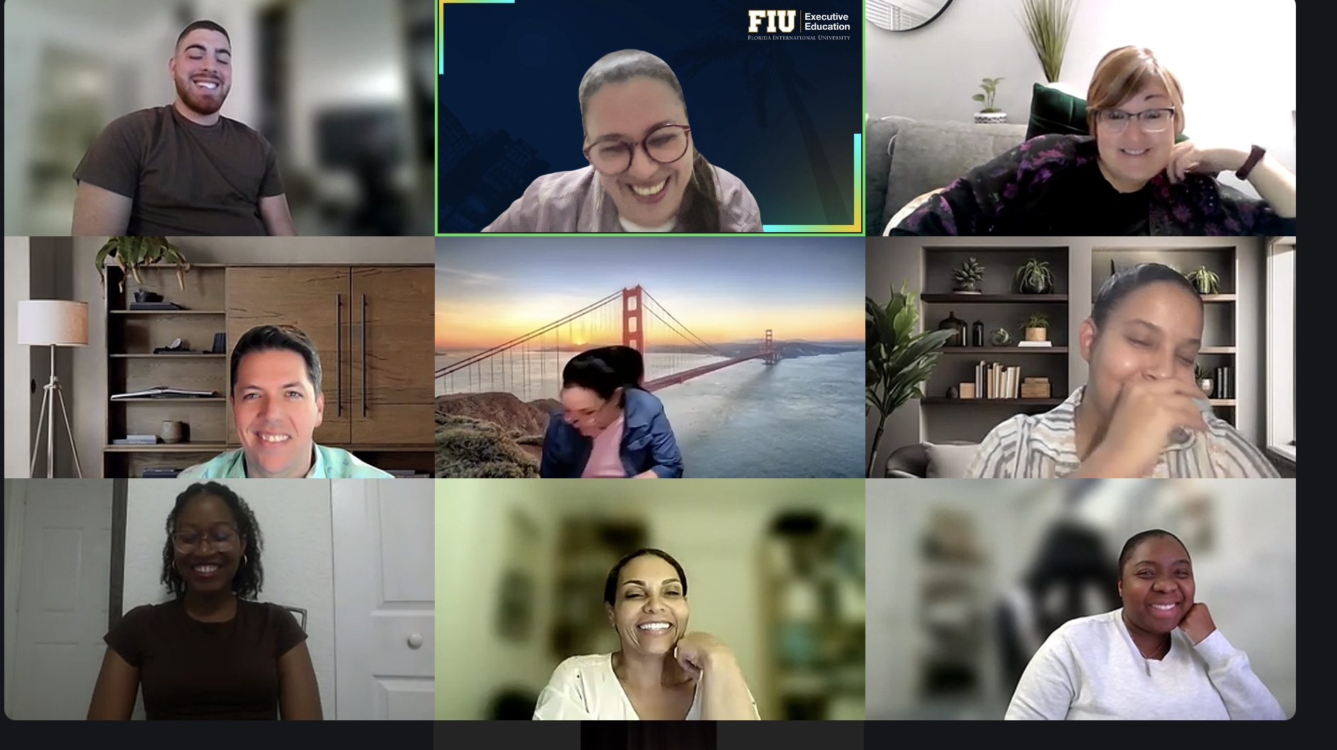 An ATA certification cohort meeting live on video